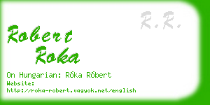 robert roka business card