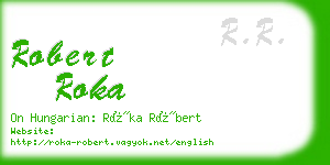 robert roka business card